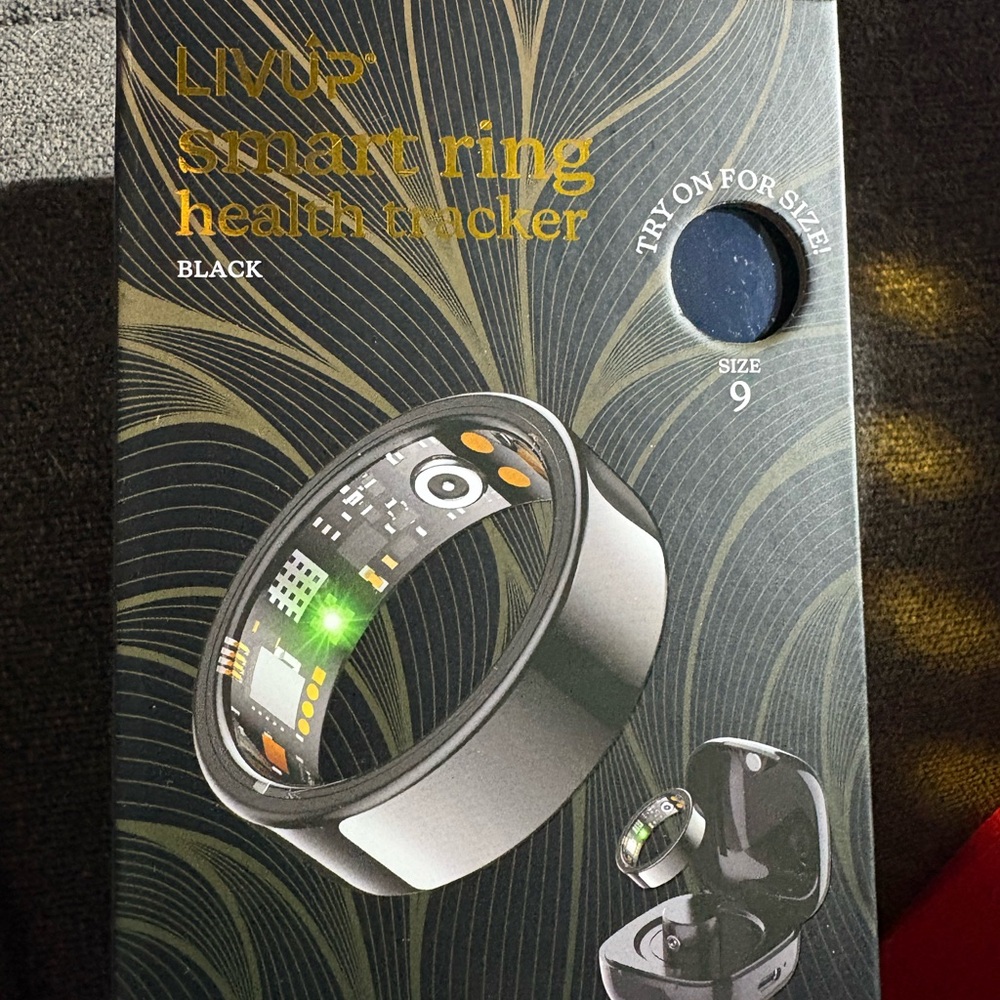 Black Smart Ring Health Tracker